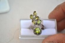 Peridot Ring in Sterling Silver