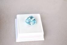 10.16 Carat Fancy Trillion Cut Sky Blue Topaz