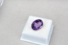 12.78 Carat Oval Cut Amethyst