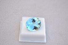 34.70 Carat Oval Cut Sky Blue Topaz