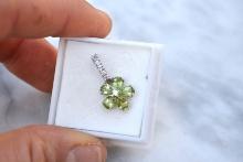 Peridot Pendant in Sterling Silver