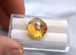 14.17 Carat Fancy Cushion Cut Citrine