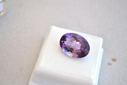 12.39 Carat Oval Cut Amethyst