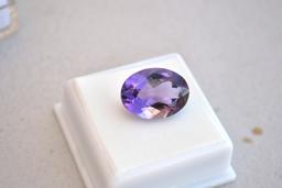 12.39 Carat Oval Cut Amethyst