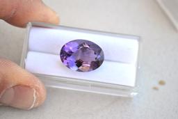 12.39 Carat Oval Cut Amethyst