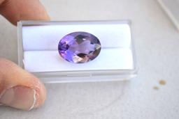 12.39 Carat Oval Cut Amethyst