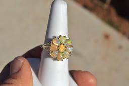 Opal Ring in Sterling Silver