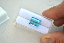 10.01 Carat Octagon Cut Swiss Blue Topaz