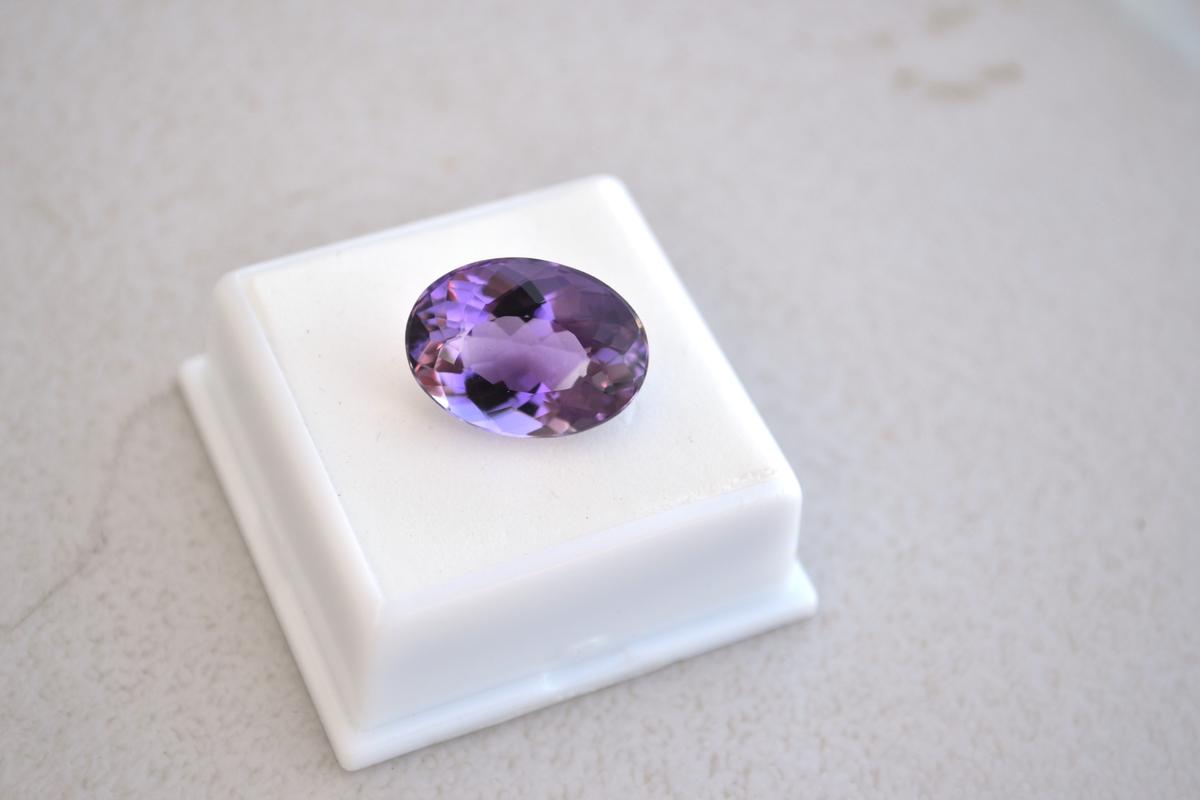 11.91 Carat Oval Cut Amethyst