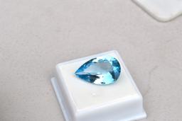 17.90 Carat Pear Cut Swiss Blue Topaz