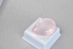 49.58 Carat Pear Cut Rose Quartz