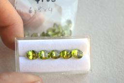 28.63 Carat Matched Set of Oval Cut Peridots