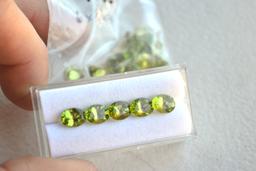 28.63 Carat Matched Set of Oval Cut Peridots