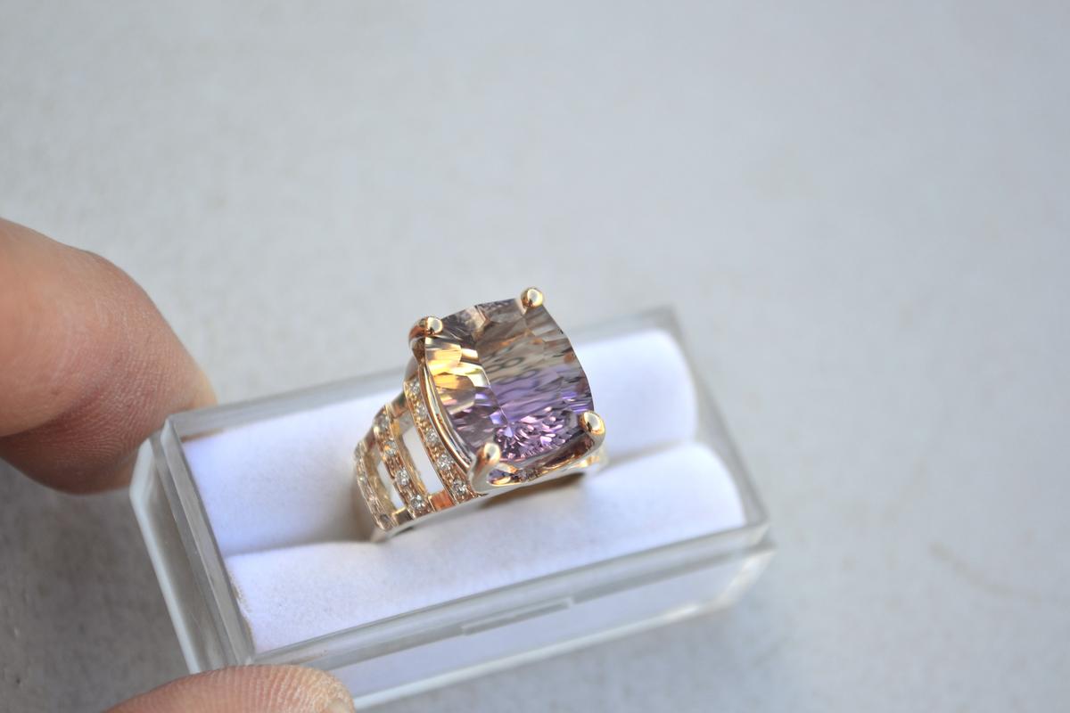 Ametrine Ring in 14k Gold