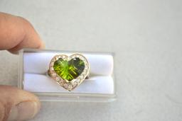 Peridot Ring in 14k Gold