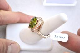 Peridot Ring in 14k Gold