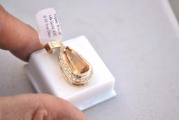 Imperial Topaz Pendant in 14k Gold