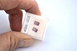 1.20 Carat Fantastic Matched Pair of Rubellite Tourmaline