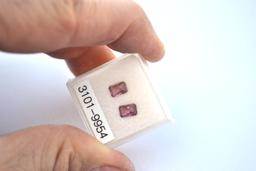 1.20 Carat Fantastic Matched Pair of Rubellite Tourmaline