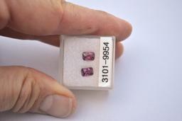 1.20 Carat Fantastic Matched Pair of Rubellite Tourmaline