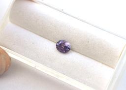 0.76 Carat Oval Cut Untreated Purple Sapphire