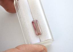 3.72 Carat Long Scissor Cut Pink Tourmaline