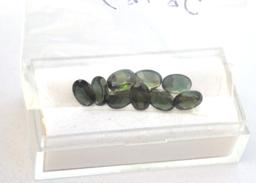 7.00 Carat Matched Parcel of Oval Cut Green Tourmaline