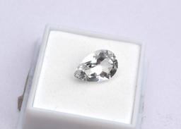 6.36 Carat Pear Cut White Topaz