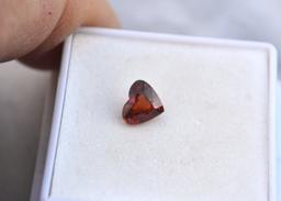 1.42 Carat Heart Shaped Spessartite Garnet