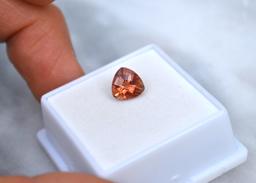 1.82 Carat Trillion Checkerboard Cut Oregon Sunstone