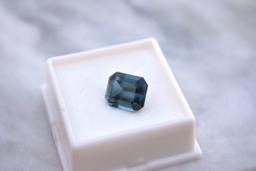 8.63 Carat Octagon Cut London Blue Topaz