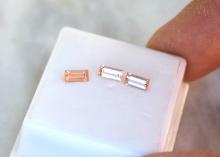 1.21 Carat Matched Trio Imperial Topaz Baguette Cut