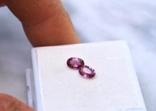 1.02 Carat Matched Pair of Pink Garnets