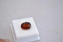 10.58 Carat Oval Cut Hessonite Garnet