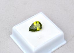 3.83 Carat Pear Cut Peridot