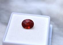 2.07 Carat Oval Checkerboard Cut Sunstone