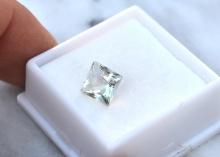 2.70 Carat Princess Cut Green Amethyst