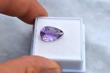 5.64 Carat Fancy Pear Cut Amethyst