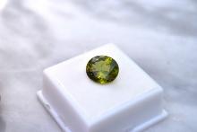 6.73 Carat Oval Cut Peridot