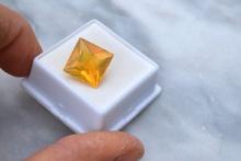 8.50 Carat Fantastic Princess Cut Fire Opal