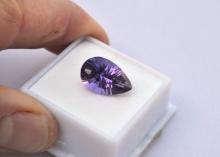 7.21 Carat Fancy Pear Cut Amethyst