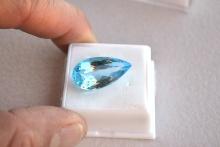 21.05 Carat Pear Cut Sky Blue Topaz