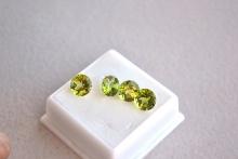 8.18 Carat Matched Set of Round Cut Peridots