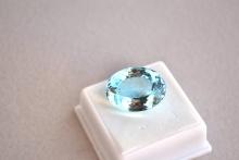 28.17 Carat Oval Cut Sky Blue Topaz