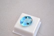 27.36 Carat Oval Cut Sky Blue Topaz