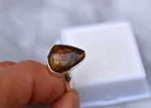 Fire Agate Ring in Sterling Silver