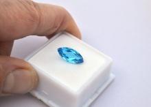 4.55 Carat Marquise Cut Swiss Blue Topaz