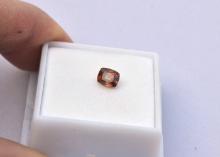 1.42 Carat Cushion Cut Orange Zircon