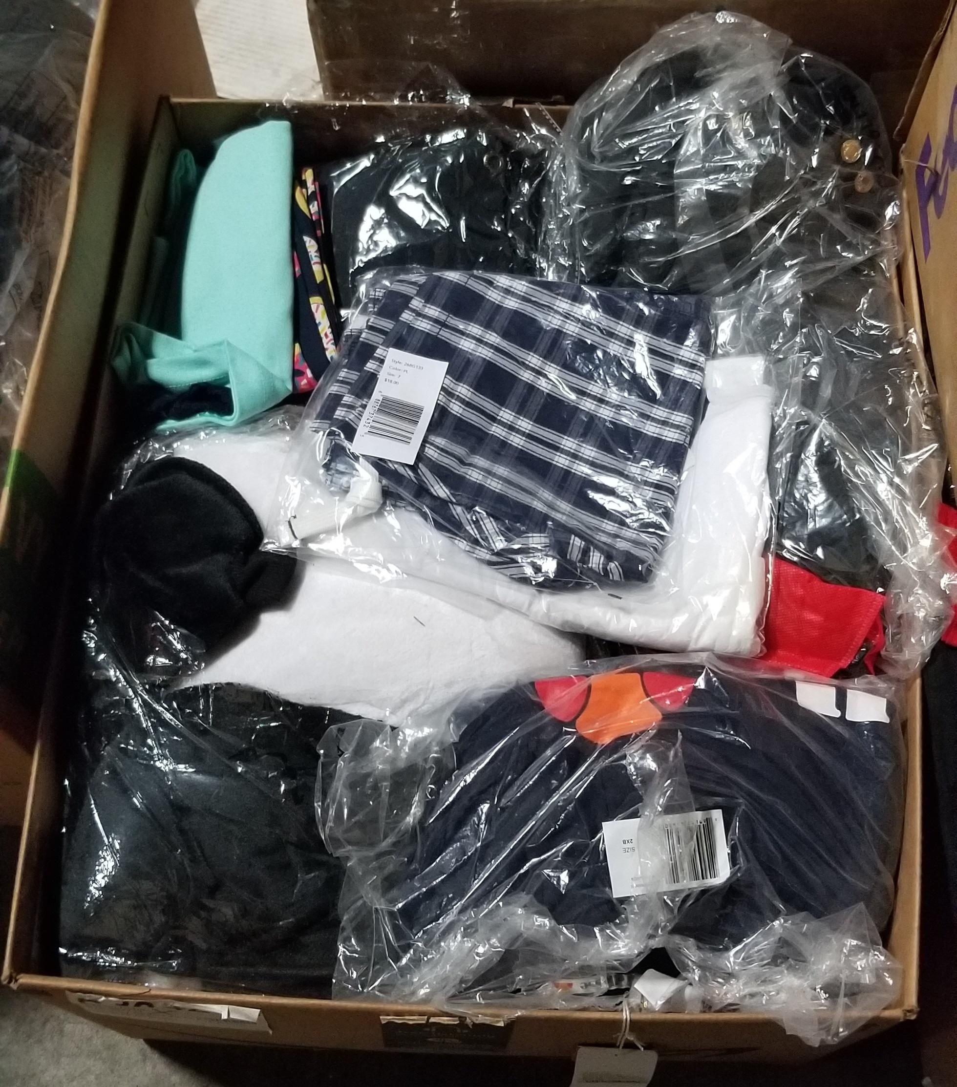 Boxed Pallet ~ Unclaimed Clothing & Some Returns