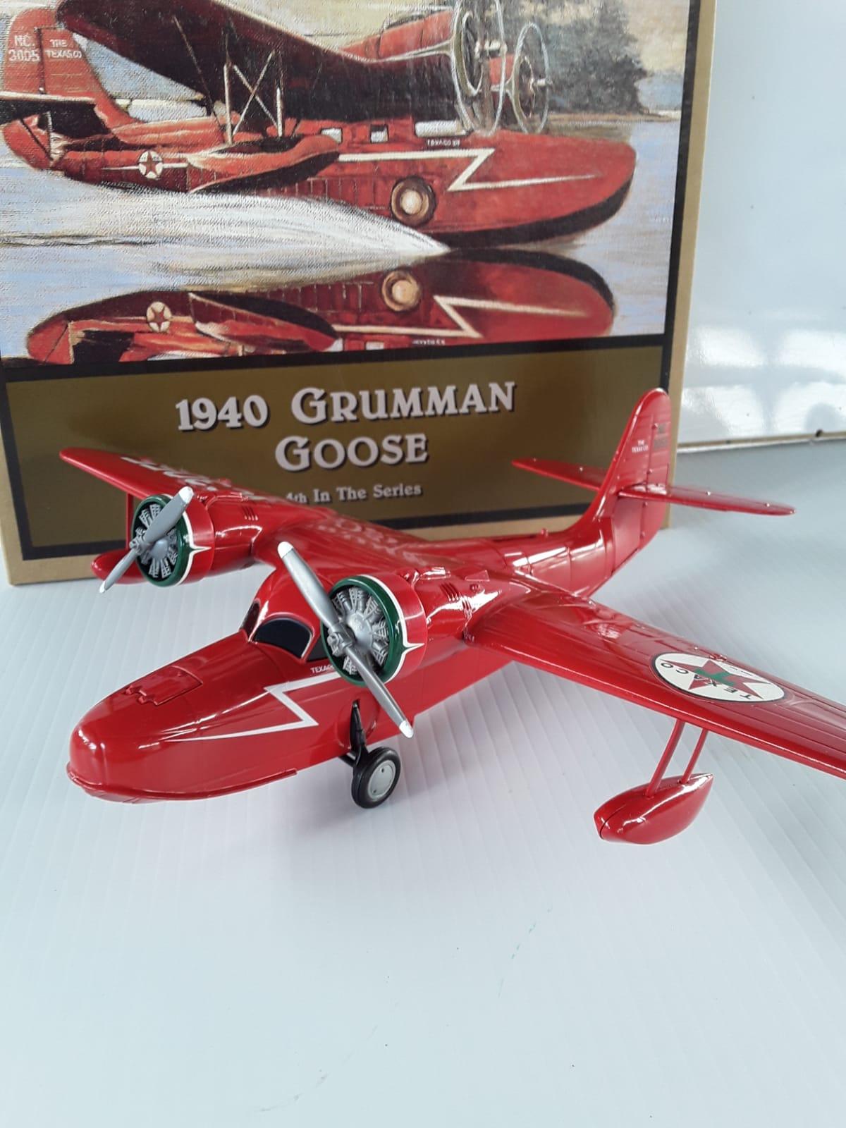 (3) Wings of Texaco 1940 Grumman Goose Die Cast Airplane Bank